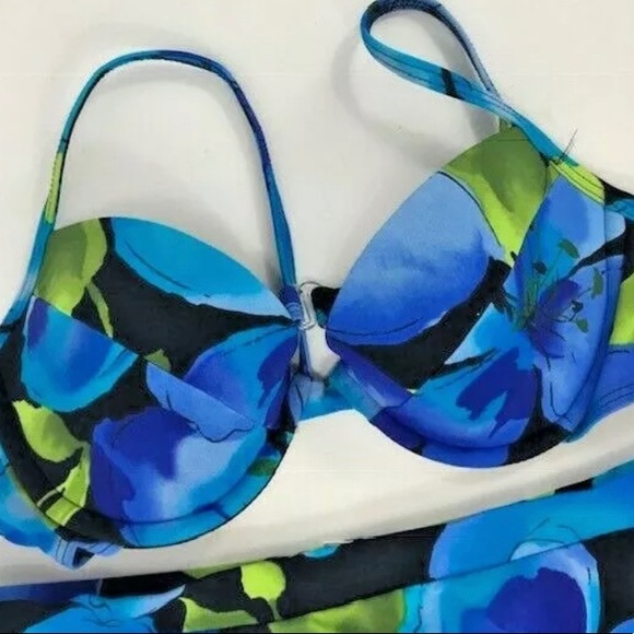 Spiegel HIGH WAIST | UNDERWIRE | Bikini, Floral | M | WELL MADE, adjustable, EUC - Picture 3 of 5